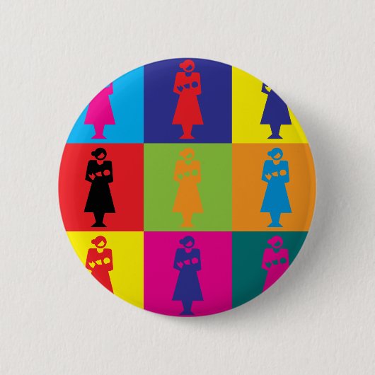 Midwifery Pop Art Ronde Button 5,7 Cm (Voorkant)