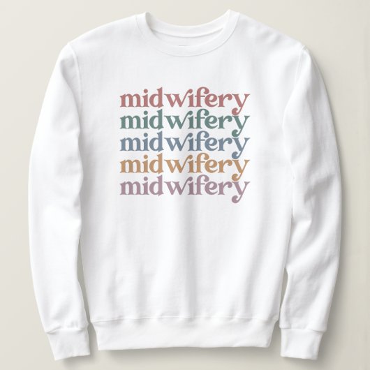 Midwifery Retro Midechtcadeautjes Trui (Design voorkant)