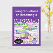 Midwifery Terminology-Subway Art Kaart (Gele Bloem)