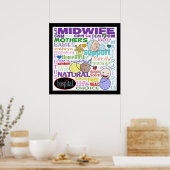 Midwifery Terminology-Subway Art Poster (Keuken)