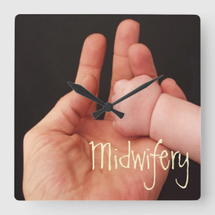 Midwifery Vierkante Klok