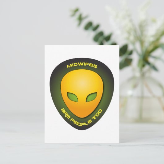 Midwifs zijn te veel mensen briefkaart (Staand voorkant)