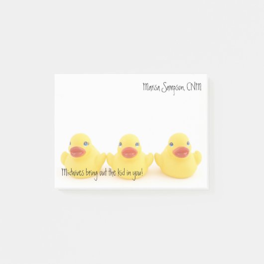 Midwives Gele Eenden met naam Post-it® Notes (Voorkant)