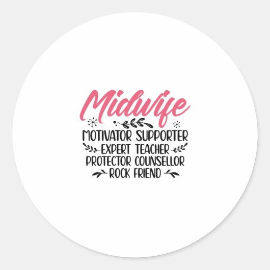 Midwives Gift Ideas | Midwife Obstetrician Doula Ronde Sticker (Voorkant)