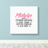 Midwives Gift Ideeën | Verloskundige Obstetricia D Canvas Afdruk (Insitu (Houten vloer))