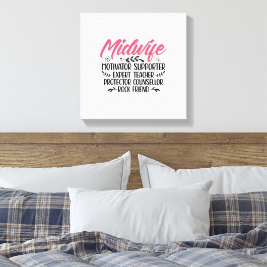 Midwives Gift Ideeën | Verloskundige Obstetricia D Canvas Afdruk (Insitu (Slaapkamer))