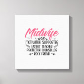 Midwives Gift Ideeën | Verloskundige Obstetricia D Canvas Afdruk (Voorkant)