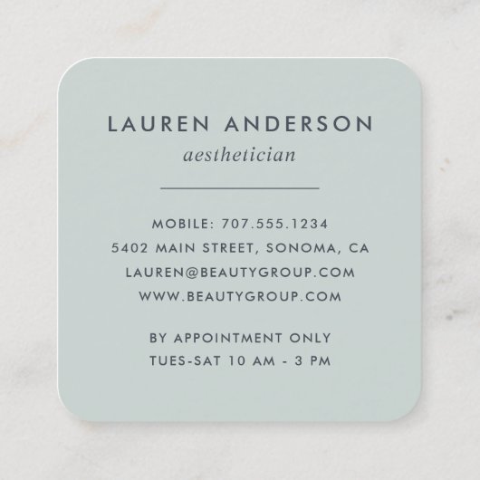 Midzomer Bloemen Vierkante Visitekaartje (Achterkant)