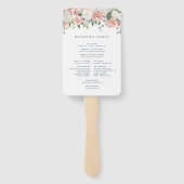 Midzomer bloemenbruiloft programma handwaaier (Achterkant)