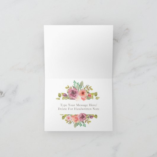 Midzomer bloemendromen bruiloft "dank je" bedankkaart (Binnen)