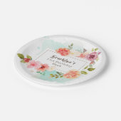 Midzomer bloemendromen papieren bordje (Gekanteld)