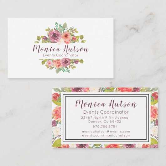 Midzomer bloemendromen visitekaartje (Voorkant / Achterkant)
