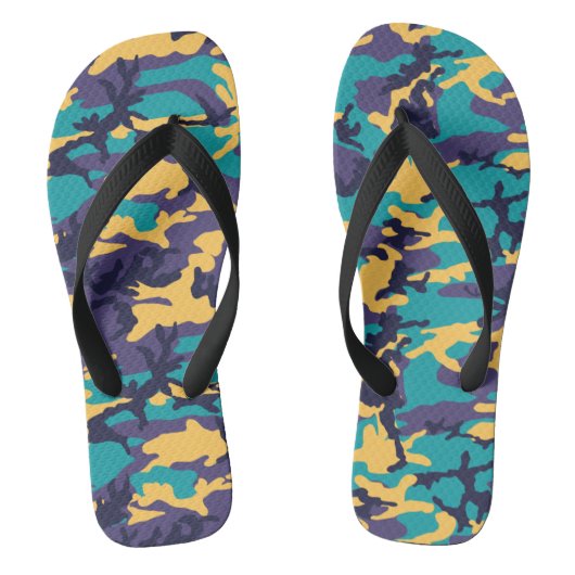 Midzomer Camo Pattern Teenslippers (Voetbed)