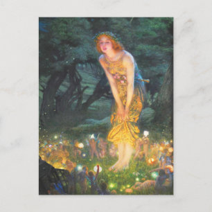 Midzomer Eve (1908) door Edward Robert Hughes Briefkaart
