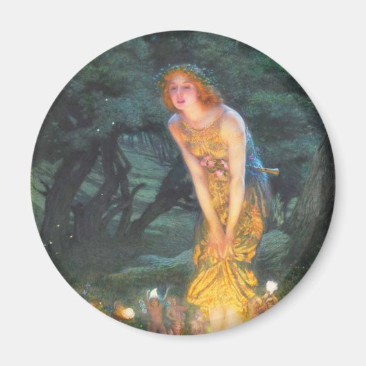 Midzomer Eve (1908) door Edward Robert Hughes Magneet (Voorkant)
