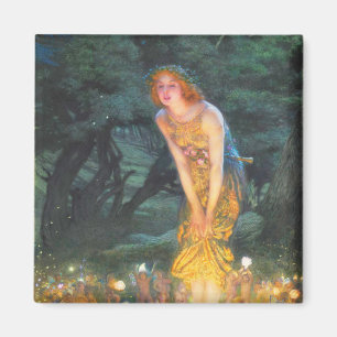 Midzomer Eve (1908) door Edward Robert Hughes Magneet