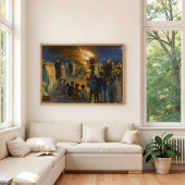 Midzomer Eve Bonfire op Skagen Beach, P.S.Krøyer Poster