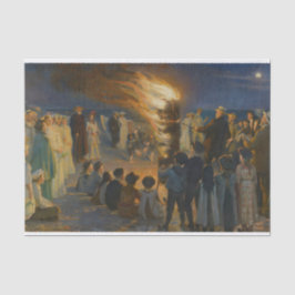 Midzomer Eve Bonfire op Skagen Beach, P.S.Krøyer Tissuepapier