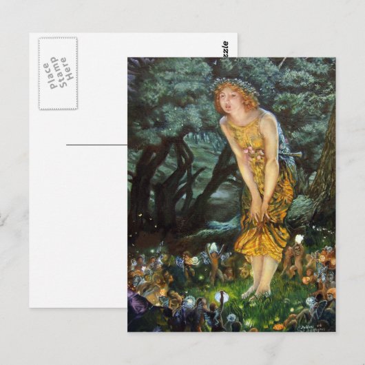 Midzomer Eve, Edward Robert Hughes Briefkaart (Voorkant / Achterkant)