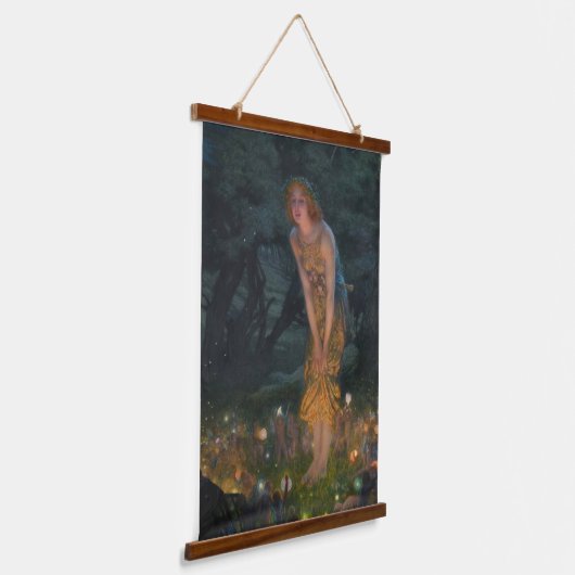 Midzomer Eve Edward Robert Hughes Fairies Fantasy Hangend Wandkleed (Gebogen)