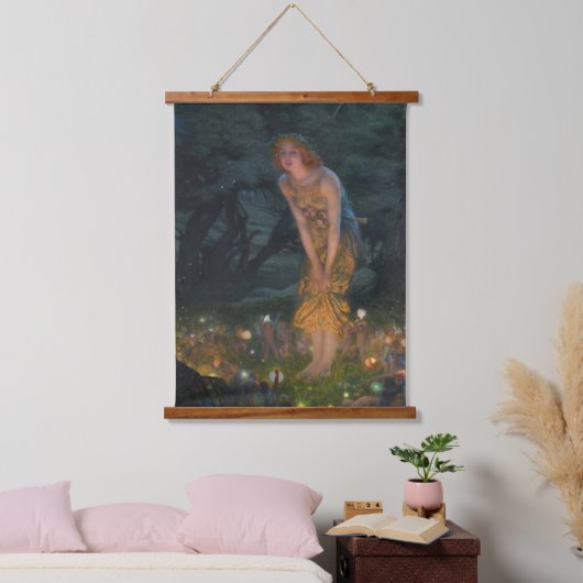 Midzomer Eve Edward Robert Hughes Fairies Fantasy Hangend Wandkleed (Slaapkamer)