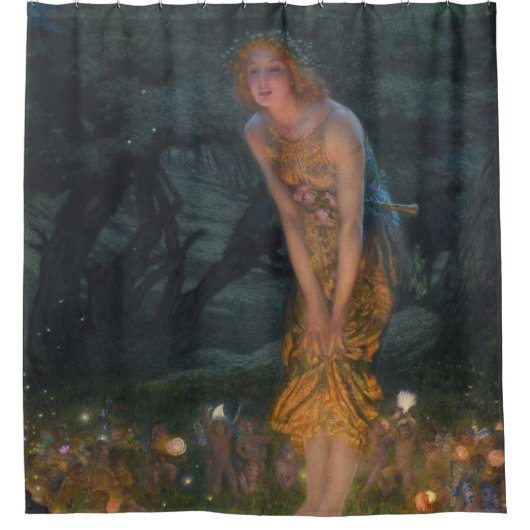 Midzomer Eve Edward Robert Hughes feeën fantasie Douchegordijn (Voorkant)