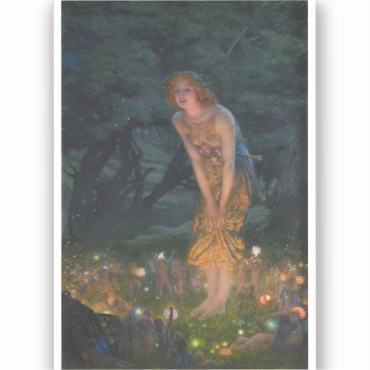Midzomer Eve Edward Robert Hughes feeën fantasie Sticker (Voorkant)