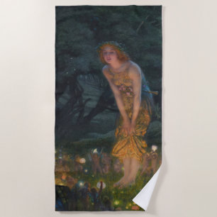 Midzomer Eve Edward Robert Hughes feeën fantasie Strandlaken