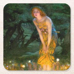 Midzomer Eve Edward Robert Hughes Kartonnen Onderzetters