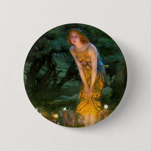 Midzomer Eve Edward Robert Hughes Ronde Button 5,7 Cm (Voorkant)