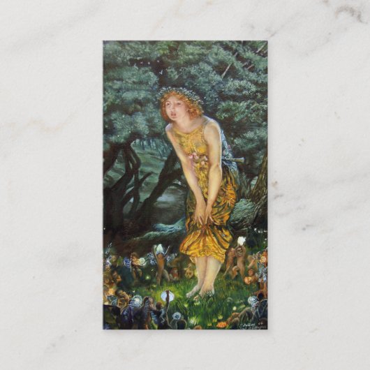 Midzomer Eve, Edward Robert Hughes Visitekaartje (Voorkant)