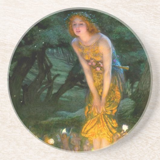 Midzomer Eve Edward Robert Hughes Zandsteen Onderzetter (Voorkant)