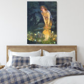 Midzomer Eve Pre-Raphaelite Art Canvas Print (Insitu (Slaapkamer))