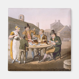 Midzomer Eve uit het graf "Costume of Yorkshire" Magneet