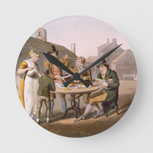 Midzomer Eve uit het graf "Costume of Yorkshire" Ronde Klok (Voorkant)