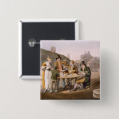 Midzomer Eve uit het graf "Costume of Yorkshire" Vierkante Button 5,1 Cm (Voorkant /achterkant)