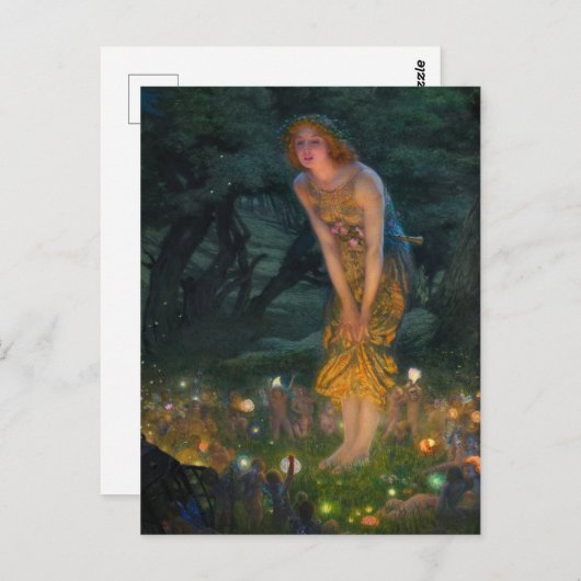 Midzomer Eve van Edward Robert Hughes Briefkaart (Voorkant / Achterkant)