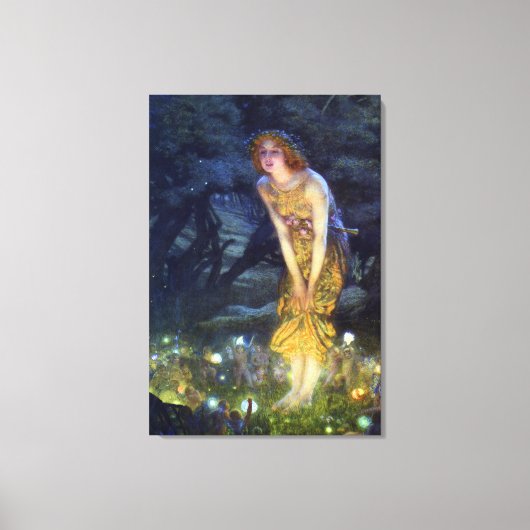 Midzomer Eve van Edward Robert Hughes Canvas Afdruk (Voorkant)