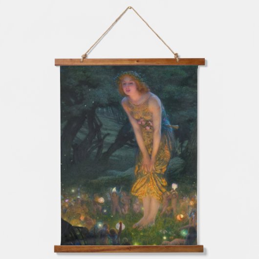 Midzomer Eve van Edward Robert Hughes Hangend Wandkleed (Voorkant)