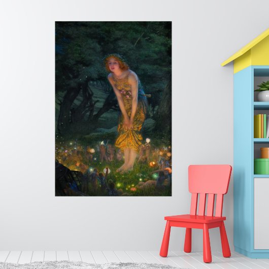 Midzomer Eve van Edward Robert Hughes Poster (Kinderkamer 1)