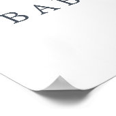 Midzomer Floral Baby shower Welkom Poster (Hoek)