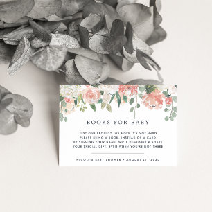 Midzomer Floral Book Request Baby shower Kaart