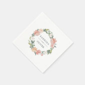 Midzomer Floral | Botanisch gepersonaliseerd huwel Servet (Hoek)