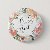 Midzomer Floral Bridesmaid Ronde Button 5,7 Cm (Voorkant)
