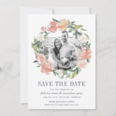 Midzomer Floral Foto Save the Date Kaart (Voorkant)