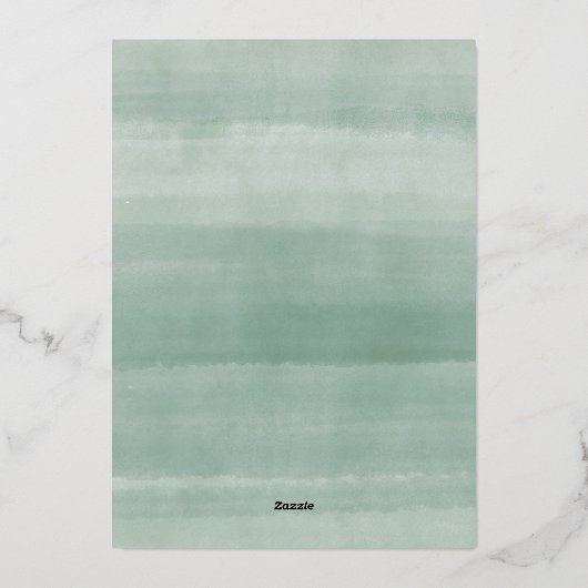 Midzomer Floral | Geometrische Lijsten bruiloft Folie Uitnodiging (Achterkant)