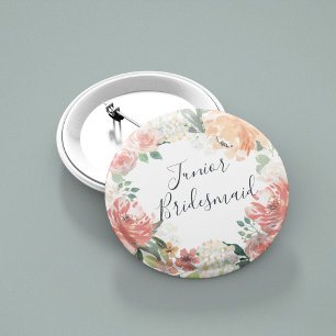 Midzomer Floral Junior Bridesmaid Ronde Button 5,7 Cm