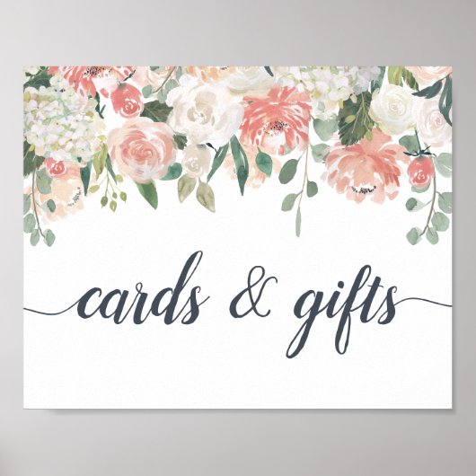 Midzomer Floral Kaarten en cadeaubonzen Poster (Voorkant)