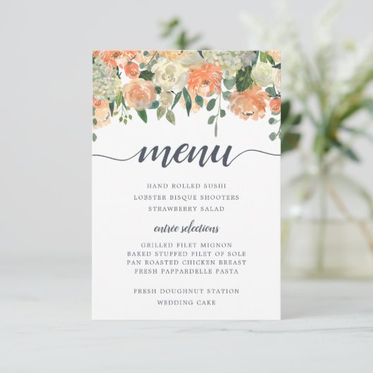 Midzomer Floral Menu Kaart (Staand voorkant)