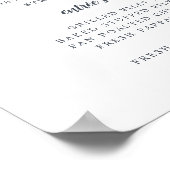 Midzomer Floral Menu Sign Poster (Hoek)